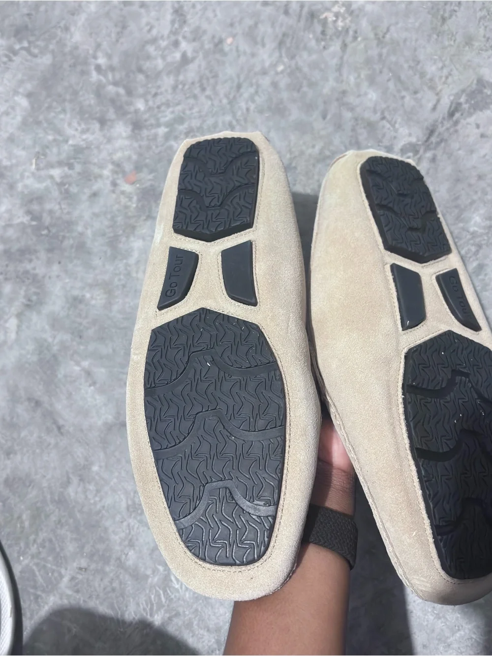N/A tan suede